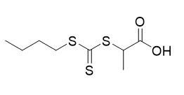 2-(((ブチルチオ)カルボノチオイル)チオ)プロパン酸 CAS No. 480436-46-2 C8H14O2S3 黄色の粉末
