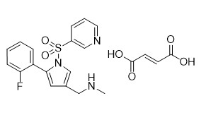 オフホワイトの結晶の粉のAPIsの中間物に白い99%純度のVonoprazanのフマル酸塩CAS 1260141-27-2
