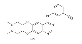 純度 99% のエルロチニブの塩酸塩 183319-69-9 白かオフホワイトの結晶性粉 C22H24ClN3O4