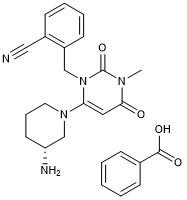 アログリプチン安息香酸塩 CAS No 850649-62-6 純度 99% C25H27N5O4 白色または準白色の結晶性粉末