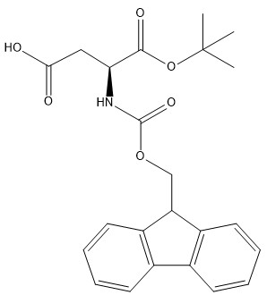 ほとんど白い粉に白い純度98%のアミノ酸の派生物CAS第129460-09-9 Fmoc非対称多重処理システムOtBu