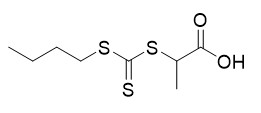 いかだの試薬2の（（（Butylthioの） carbonothioyl） thio） propanoic酸CAS第480436-46-2 C8H14O2S3黄色い粉