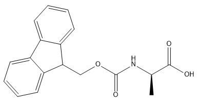 白い固体に白いCAS 79990-15-1のアミノ酸の派生物Fmoc D翼部オハイオ州C18H17NO4