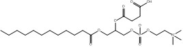 CAS 118426-36-1 2 （（3-Carboxypropanoyl） oxy） - 3 （dodecanoyloxy） propyl （2 （trimethylammonio）エチル）隣酸塩